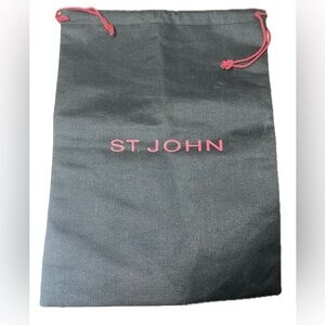 NWOT ST. JOHN Men’s Shoes Dustbag, Black & Maroon